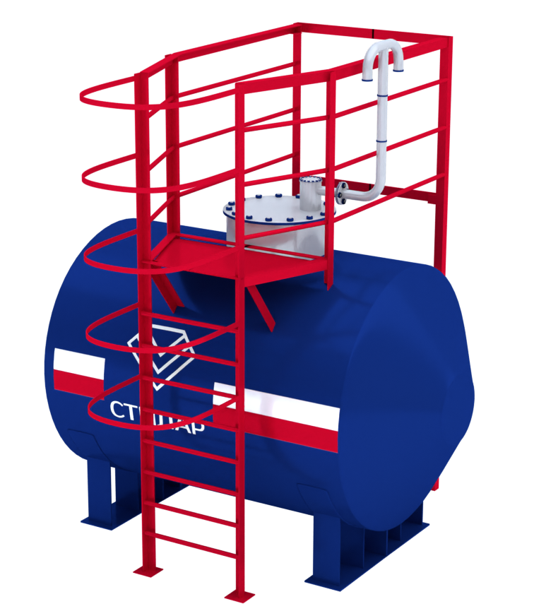 Горизонтальный резервуар РГСН для аварийного запаса воды 10 м³ от завода-производителя